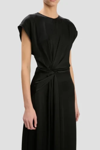 Robe midi Aria en noir