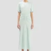Robe midi Bela en aigue-marine