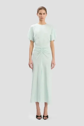 Robe midi Bela en aigue-marine