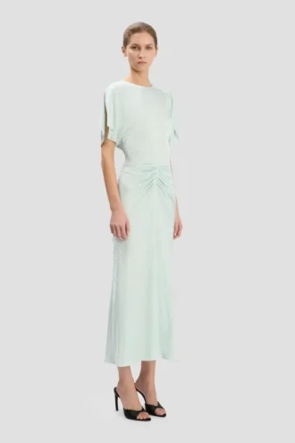 Robe midi Bela en aigue-marine