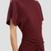 Robe midi Bela en bordeaux