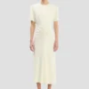 Robe midi Bela en ivoire vif Robe midi Bela en ivoire vif