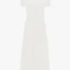 Robe midi Blaire en ivoire Robe midi Blaire en ivoire