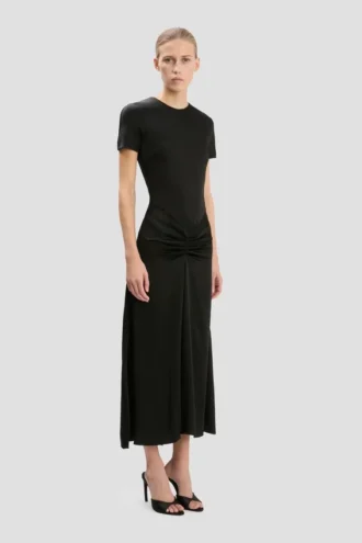 Robe midi Blaire en noir