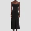 Robe midi caraco noire