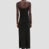 Robe midi caraco noire