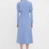 Robe midi Dolman en bleu cloche Robe midi Dolman en bleu cloche