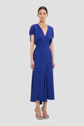 Robe midi Edith en indigo vif