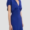 Robe midi Edith en indigo vif
