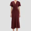 Robe midi Eve en bordeaux Robe midi Eve en bordeaux
