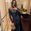 Robe midi Frances en bleu canard foncé Robe midi Frances en bleu canard foncé