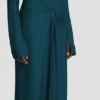 Robe midi Frances en bleu canard foncé Robe midi Frances en bleu canard foncé