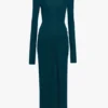 Robe midi Frances en bleu canard foncé Robe midi Frances en bleu canard foncé
