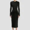 Robe midi Frances en noir Robe midi Frances en noir