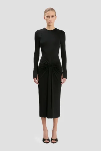 Robe midi Frances en noir