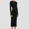 Robe midi Frances en noir Robe midi Frances en noir
