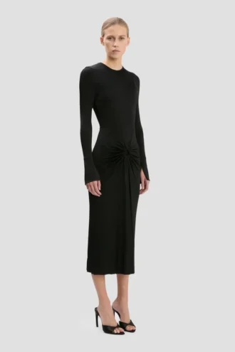 Robe midi Frances en noir