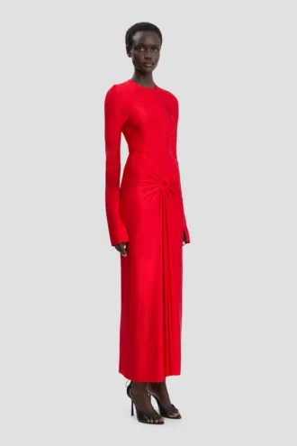 Robe midi Frances en rouge cardinal Robe midi Frances en rouge cardinal