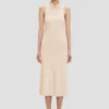 Robe midi Mira couleur grès Robe midi Mira couleur grès
