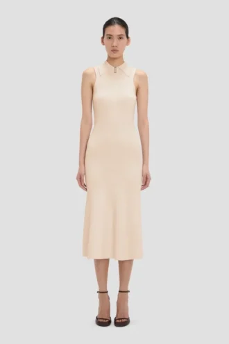 Robe midi Mira couleur grès