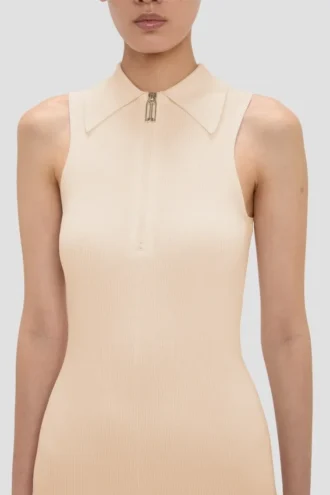 Robe midi Mira couleur grès