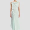 Robe midi Posy en bleu aquamarine Robe midi Posy en bleu aquamarine