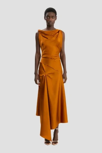robe midi posy en bronze 1 330x495 - Robe midi Posy en bronze
