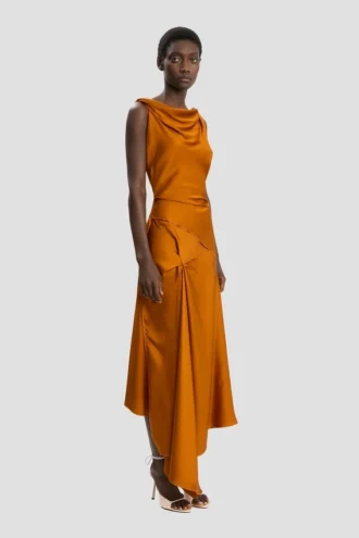 robe midi posy en bronze 2 330x495 - Robe midi Posy en bronze