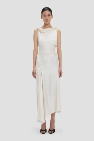 Robe midi Posy ivoire