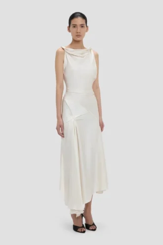 Robe midi Posy ivoire