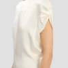 Robe à épaules torsadées, couleur ivoire Robe à épaules torsadées, couleur ivoire