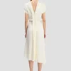Robe à épaules torsadées, couleur ivoire Robe à épaules torsadées, couleur ivoire