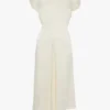 Robe à épaules torsadées, couleur ivoire Robe à épaules torsadées, couleur ivoire
