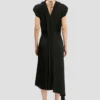 Robe à épaules torsadées en noir Robe à épaules torsadées en noir