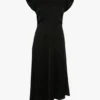 Robe à épaules torsadées en noir Robe à épaules torsadées en noir