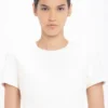 Robe t-shirt ajustée en ivoire Robe t-shirt ajustée en ivoire
