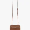 Sac à bandoulière Vanity en cuir brun foncé Sac à bandoulière Vanity en cuir brun foncé