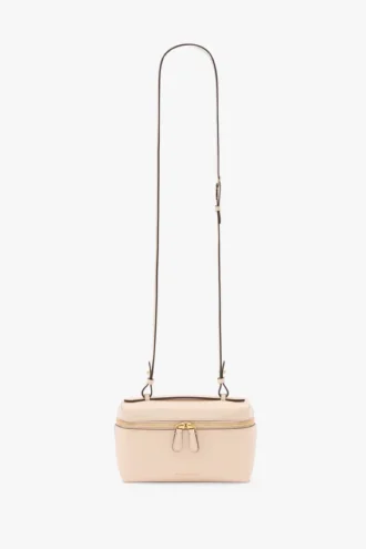 Sac à bandoulière Vanity en cuir rose pâle