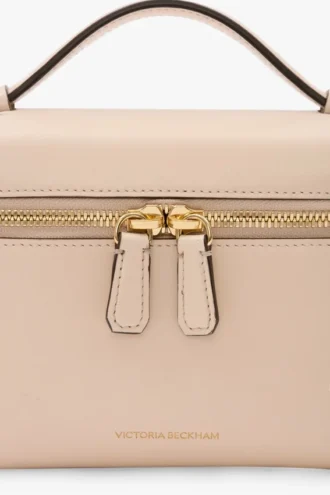 Sac à bandoulière Vanity en cuir rose pâle
