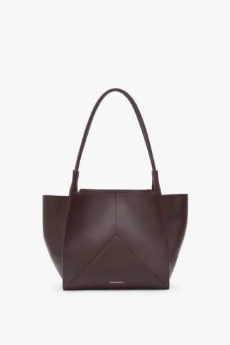 Sac cabas The Victoria en cuir bordeaux