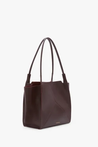 Sac cabas The Victoria en cuir bordeaux