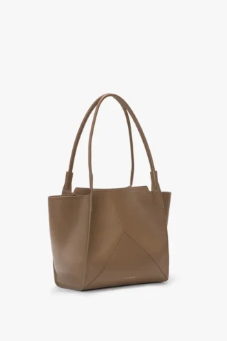 Sac cabas The Victoria en cuir gris tourterelle Sac cabas The Victoria en cuir gris tourterelle