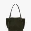 Sac cabas The Victoria en daim olive foncé Sac cabas The Victoria en daim olive foncé