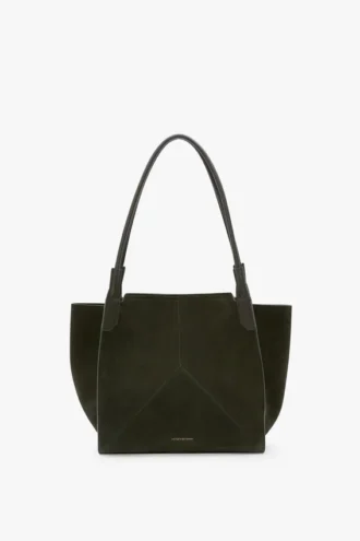 Sac cabas The Victoria en daim olive foncé