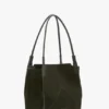Sac cabas The Victoria en daim olive foncé Sac cabas The Victoria en daim olive foncé