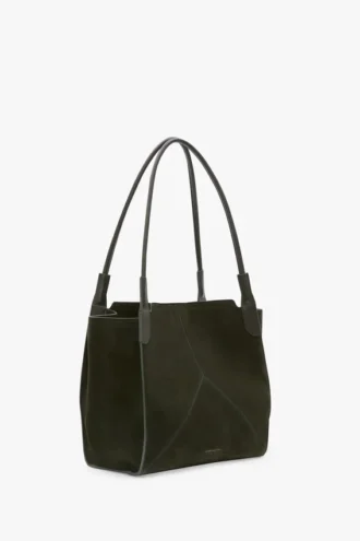 Sac cabas The Victoria en daim olive foncé