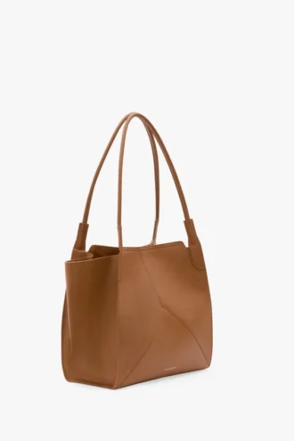 Sac cabas Victoria en cuir beige
