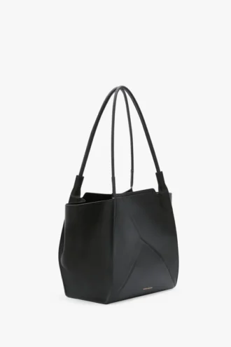 Sac cabas Victoria en cuir noir