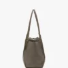 Sac cabas Victoria en daim gris galet Sac cabas Victoria en daim gris galet
