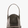 Sac cabas Victoria en daim gris galet Sac cabas Victoria en daim gris galet